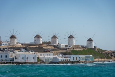 Die Windmühlen von Mykonos